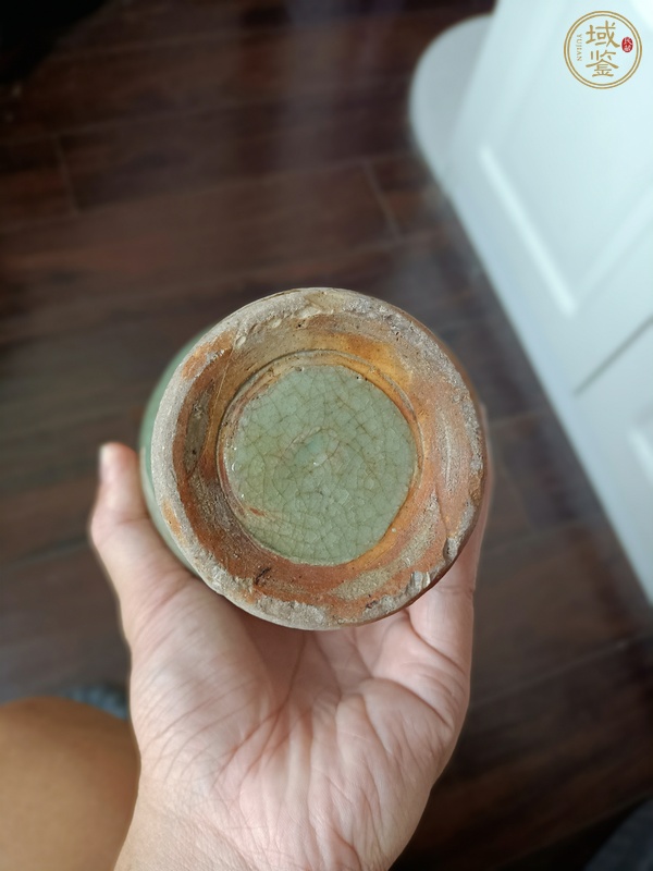古玩陶瓷龍泉青瓷橄欖瓶真品鑒賞圖