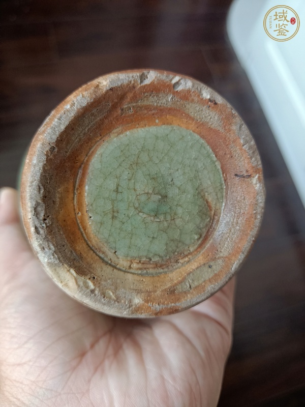 古玩陶瓷龍泉青瓷橄欖瓶真品鑒賞圖