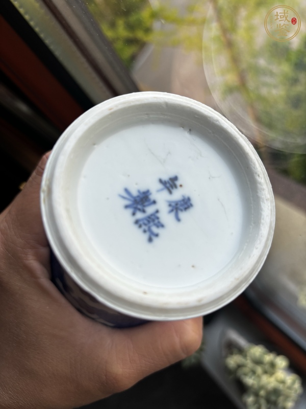 古玩陶瓷青花鳳傳花卉紋梅瓶真品鑒賞圖