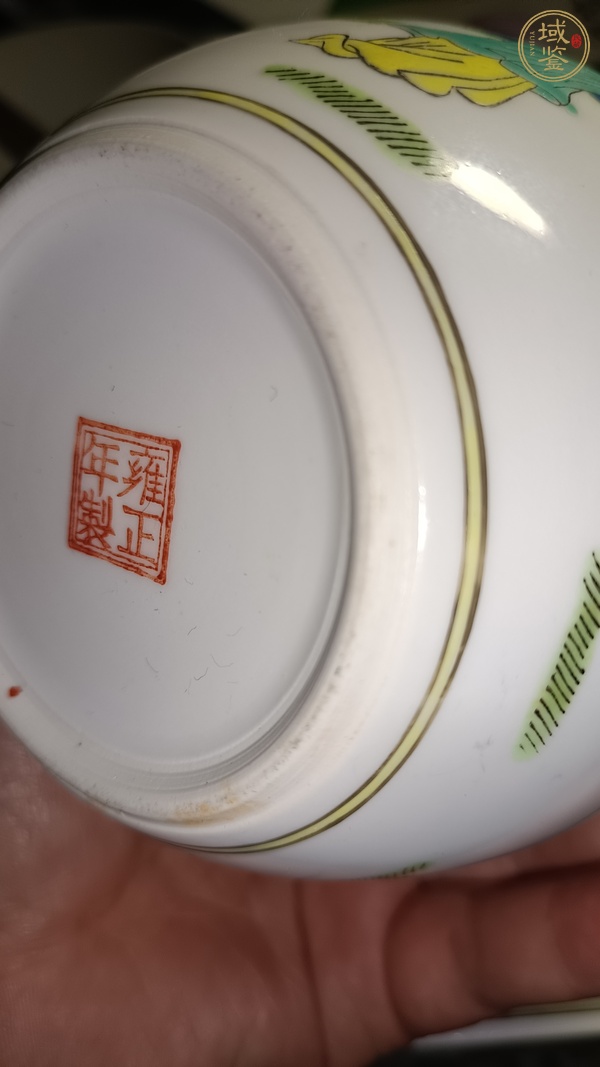 古玩陶瓷粉彩教子圖蓋罐真品鑒賞圖