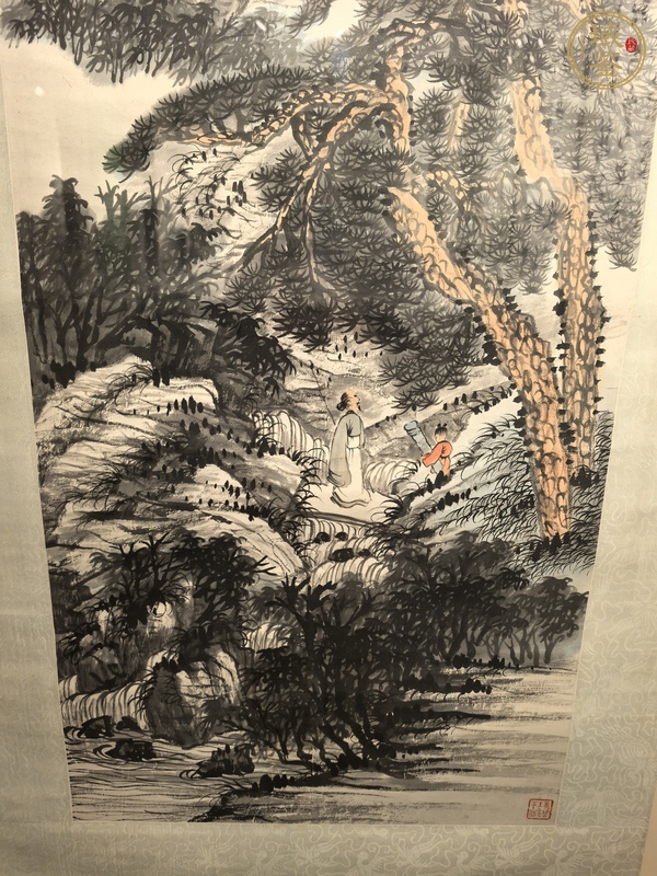 古玩字畫蕭謙中山水真品鑒賞圖