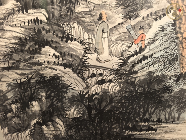 古玩字畫蕭謙中山水真品鑒賞圖
