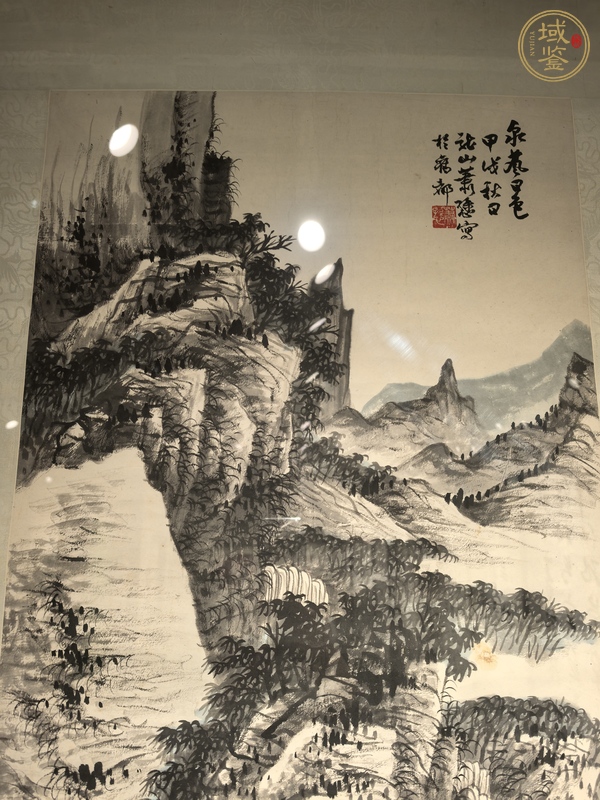 古玩字畫蕭謙中山水真品鑒賞圖