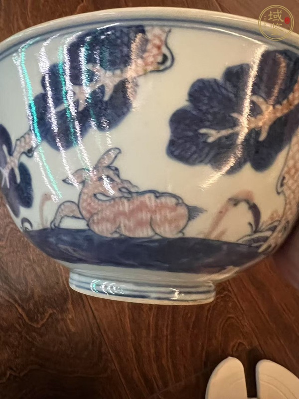 古玩陶瓷青花釉里紅碗真品鑒賞圖