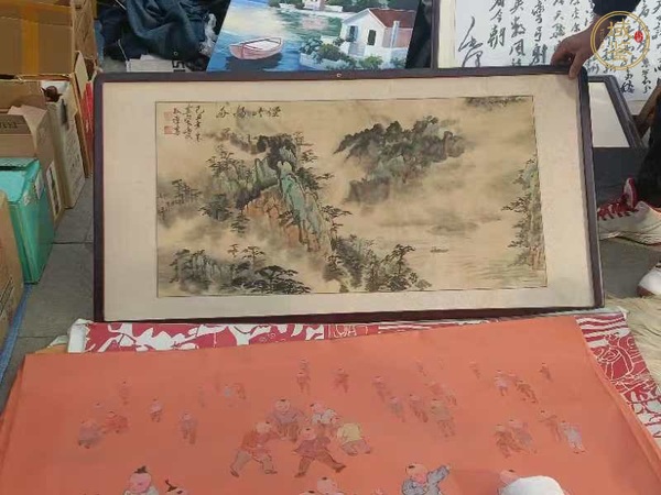古玩字畫煙峽歸舟真品鑒賞圖
