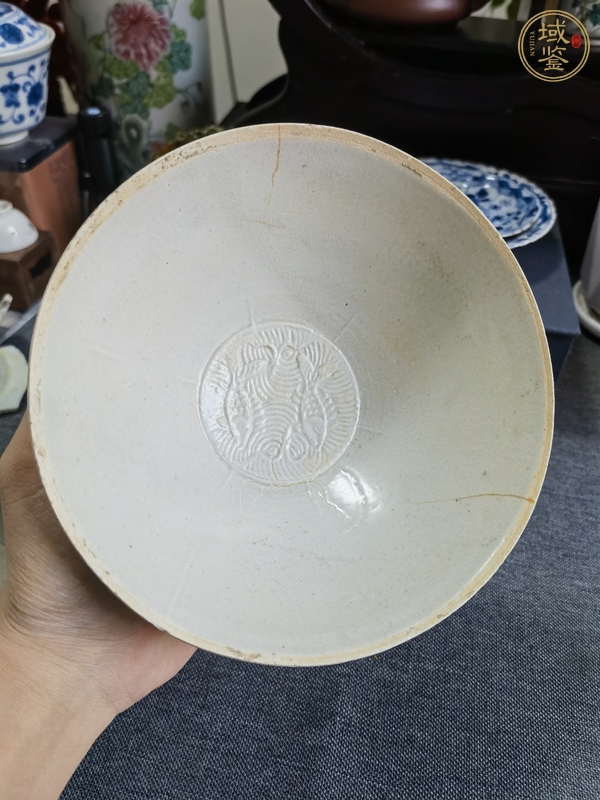 古玩陶瓷青白釉雙魚碗真品鑒賞圖