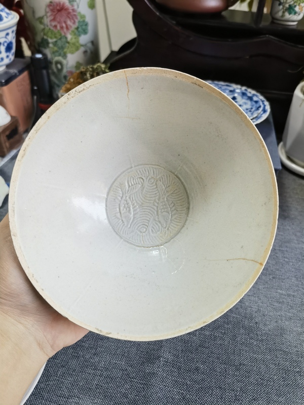 古玩陶瓷南宋青白釉雙魚碗拍賣，當前價格260元