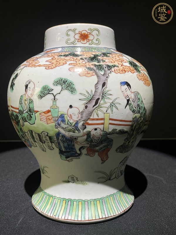 古玩陶瓷五彩人物故事紋將軍罐真品鑒賞圖