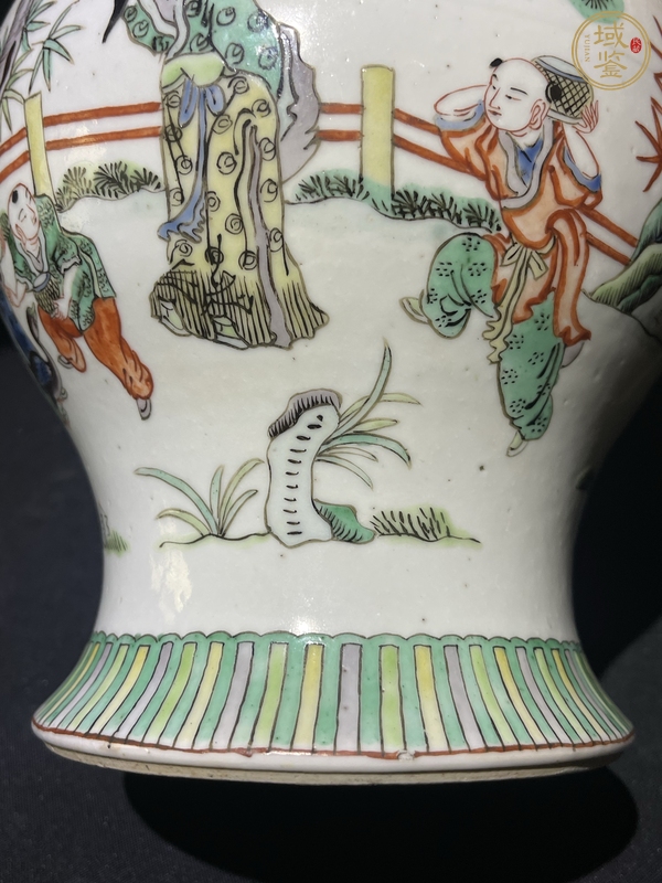 古玩陶瓷五彩人物故事紋將軍罐真品鑒賞圖