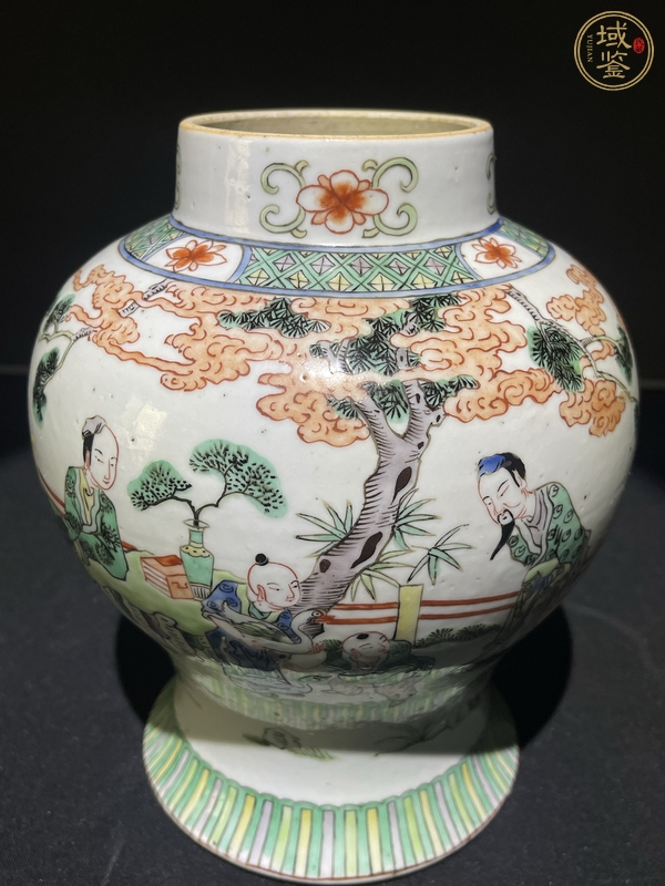 古玩陶瓷五彩人物故事紋將軍罐真品鑒賞圖