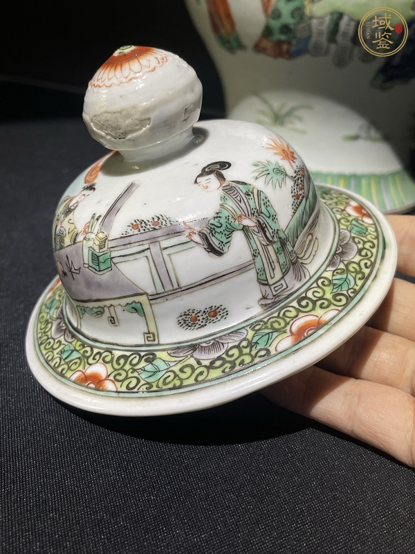 古玩陶瓷五彩人物故事紋將軍罐真品鑒賞圖