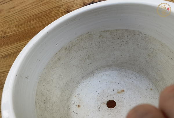 古玩陶瓷粉彩夔鳳紋花盆真品鑒賞圖