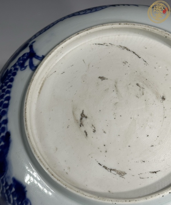 古玩陶瓷雍正過墻龍紋盤真品鑒賞圖