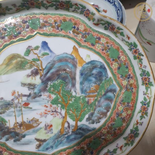 古玩陶瓷咸豐細(xì)路廣彩茶盤真品鑒賞圖