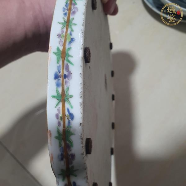 古玩陶瓷咸豐細(xì)路廣彩茶盤真品鑒賞圖
