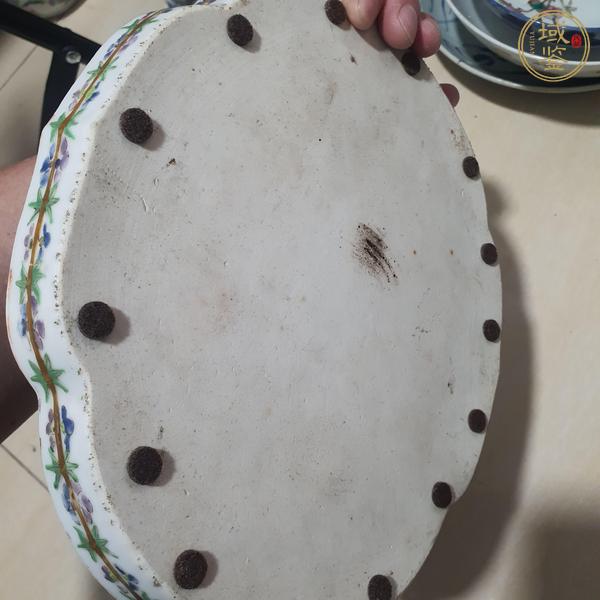 古玩陶瓷咸豐細(xì)路廣彩茶盤真品鑒賞圖