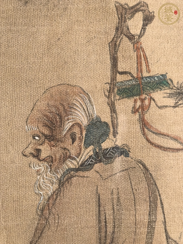 古玩字畫(huà)壽星見(jiàn)鏡片真品鑒賞圖