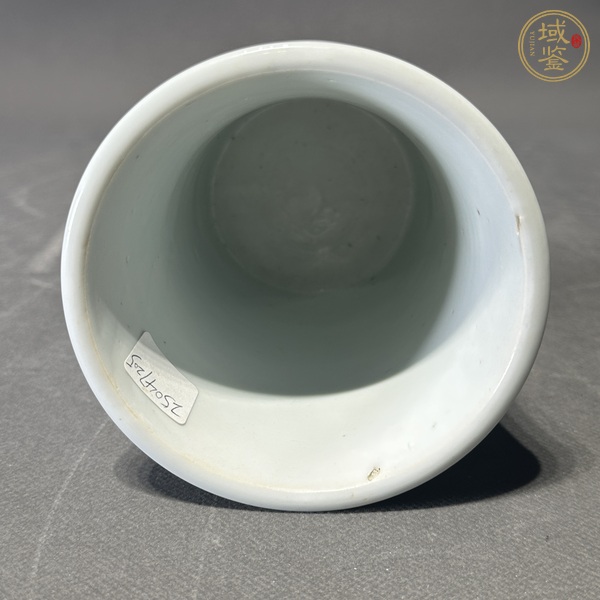 古玩陶瓷清康熙 青花仕女圖筆筒真品鑒賞圖