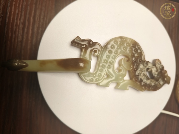 古玩玉器仿古人龍紋佩真品鑒賞圖