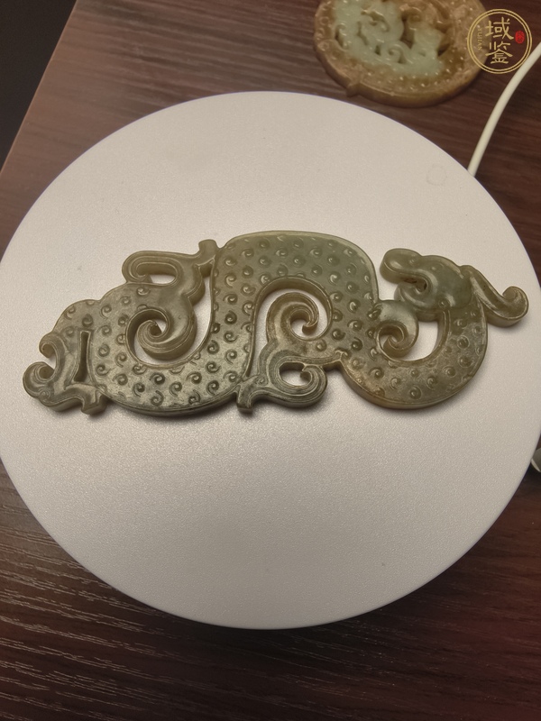 古玩玉器仿古人龍紋佩真品鑒賞圖