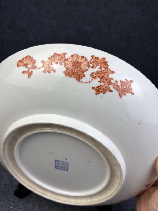 古玩陶瓷粉彩人物故事紋賞盤拍賣,當前價格4588元
