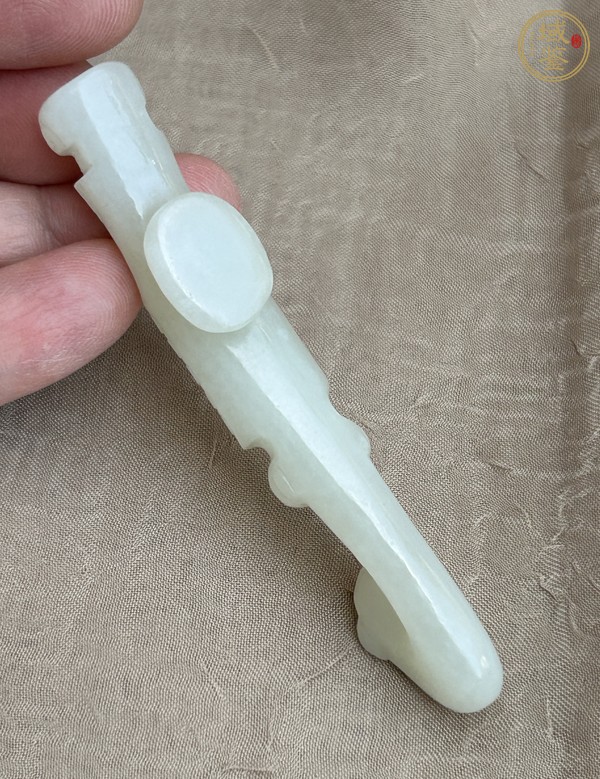 古玩玉器玉螳螂帶鉤真品鑒賞圖