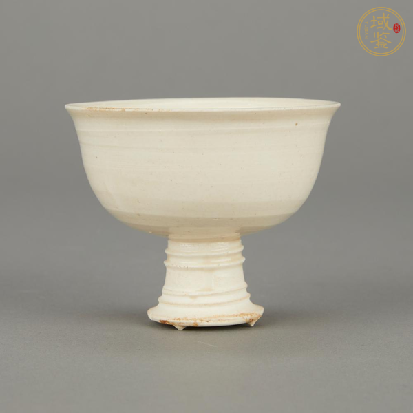 古玩陶瓷霍州窯白釉高足杯真品鑒賞圖