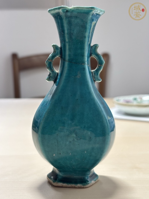 古玩六方雙耳瓶真品鑒賞圖