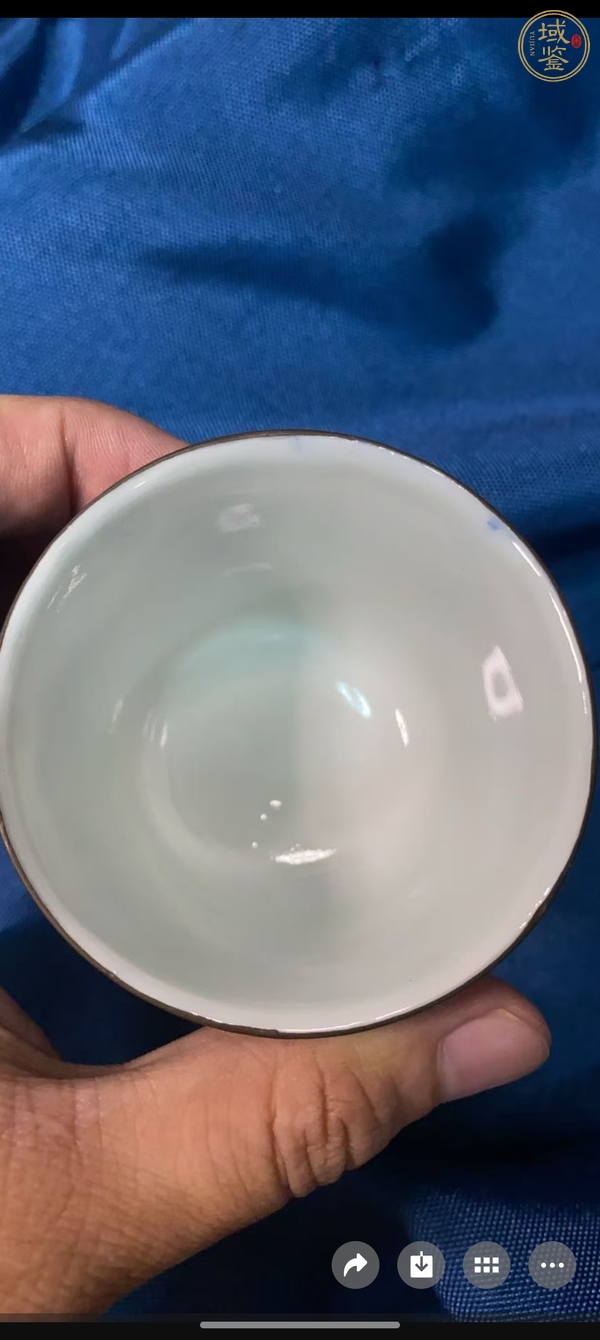 古玩晚清青花杯真品鑒賞圖