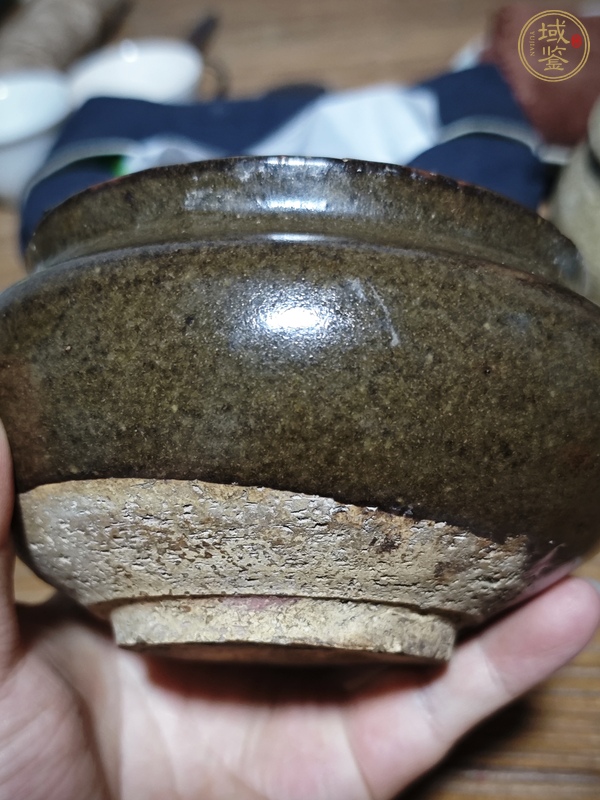古玩陶瓷茶葉末釉水盂真品鑒賞圖
