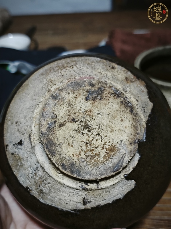 古玩陶瓷茶葉末釉水盂真品鑒賞圖