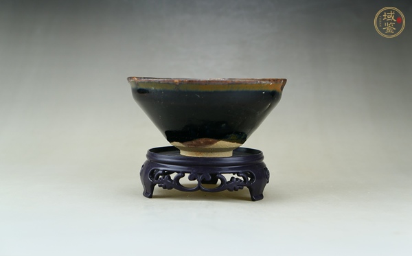 古玩陶瓷遇林亭窯黑釉絲毫茶盞真品鑒賞圖