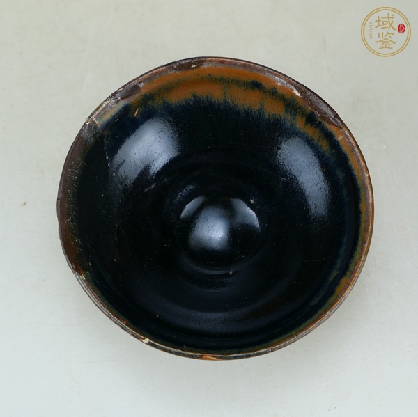 古玩陶瓷遇林亭窯黑釉絲毫茶盞真品鑒賞圖