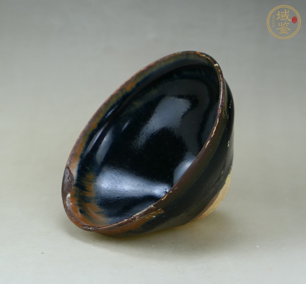 古玩陶瓷遇林亭窯黑釉絲毫茶盞真品鑒賞圖