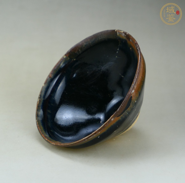 古玩陶瓷遇林亭窯黑釉絲毫茶盞真品鑒賞圖