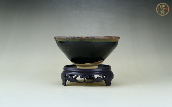 古玩陶瓷遇林亭窯黑釉絲毫茶盞真品鑒賞圖