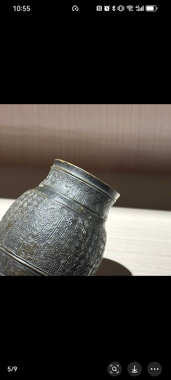 古玩銅器明代銅賞瓶拍賣，當前價格18500元