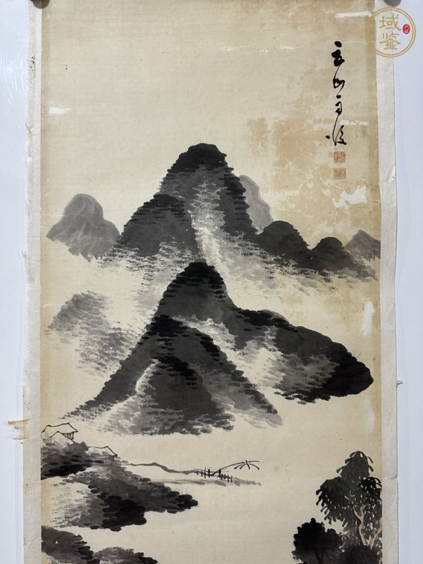 古玩字畫清末民初《云山雨后》真品鑒賞圖