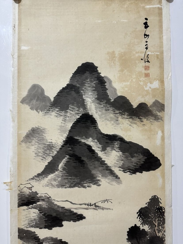 古玩字畫清末民初《云山雨后》拍賣，當前價格160元