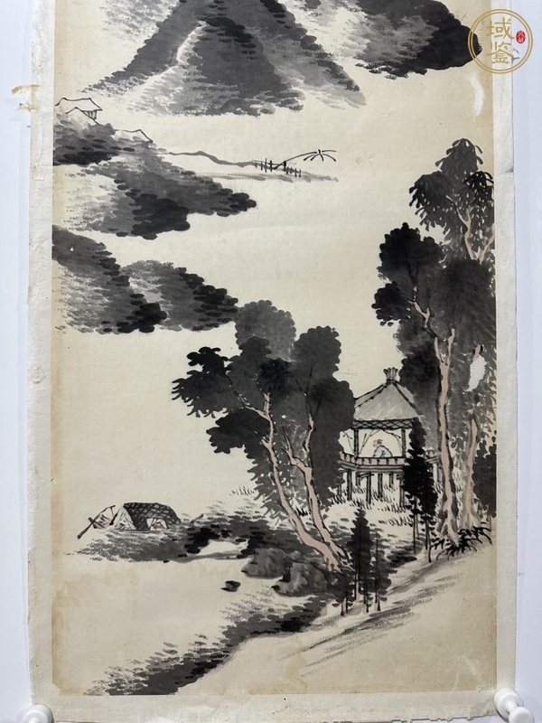 古玩字畫清末民初《云山雨后》真品鑒賞圖