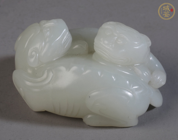 古玩玉器和田玉獸真品鑒賞圖