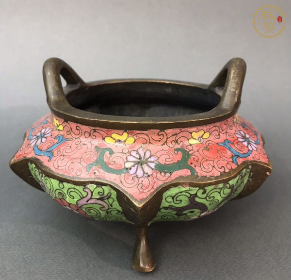 古玩琺瑯彩銅爐真品鑒賞圖