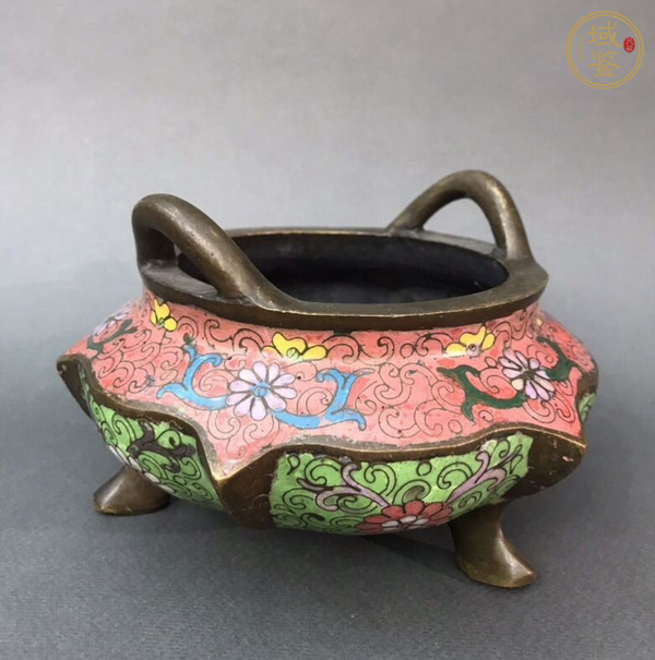 古玩銅器琺瑯彩銅爐真品鑒賞圖