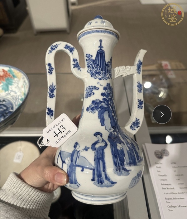古玩陶瓷青花人物紋執(zhí)壺真品鑒賞圖