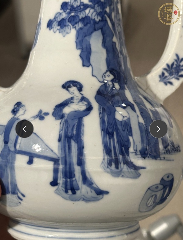 古玩陶瓷青花人物紋執(zhí)壺真品鑒賞圖