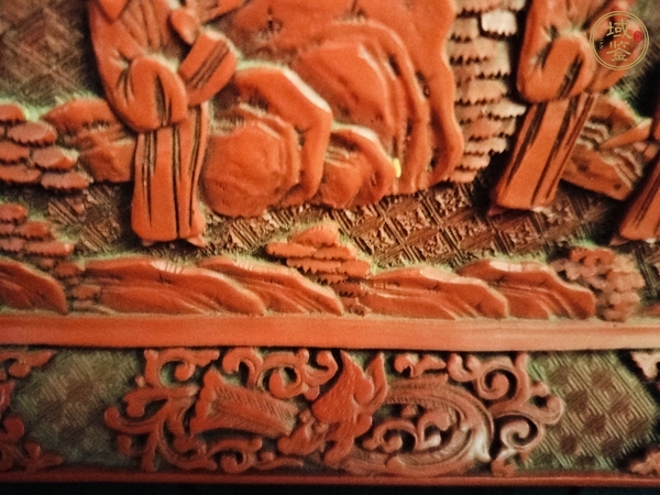 古玩雜項剔紅漆盤真品鑒賞圖