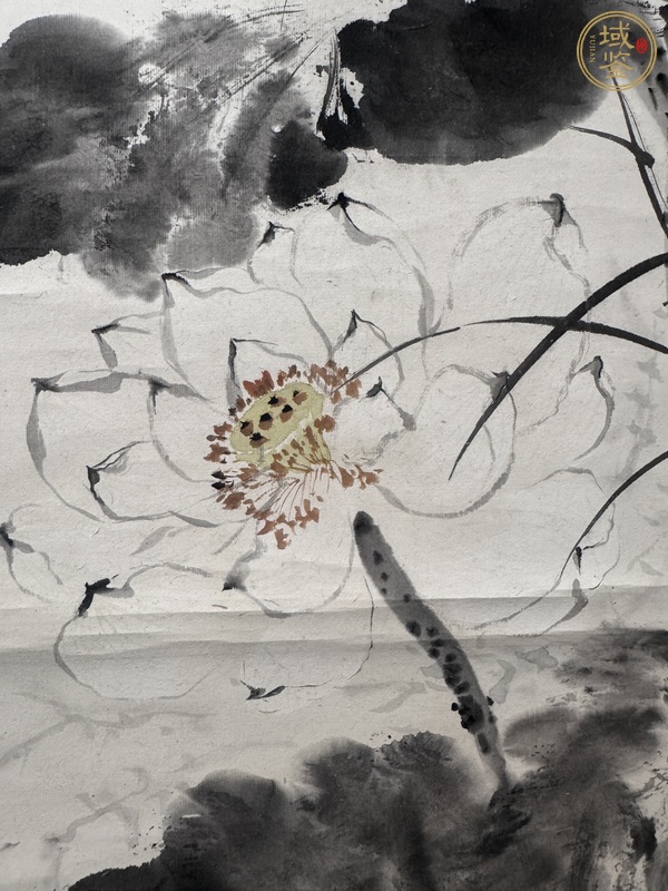 古玩字畫荷花真品鑒賞圖