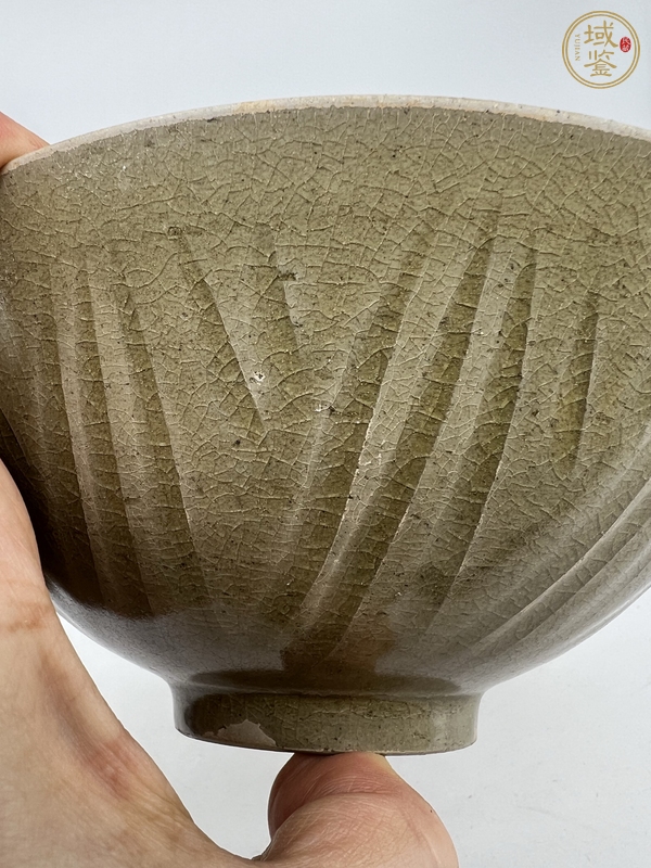 古玩陶瓷宋代 珠光青瓷斗笠盞真品鑒賞圖