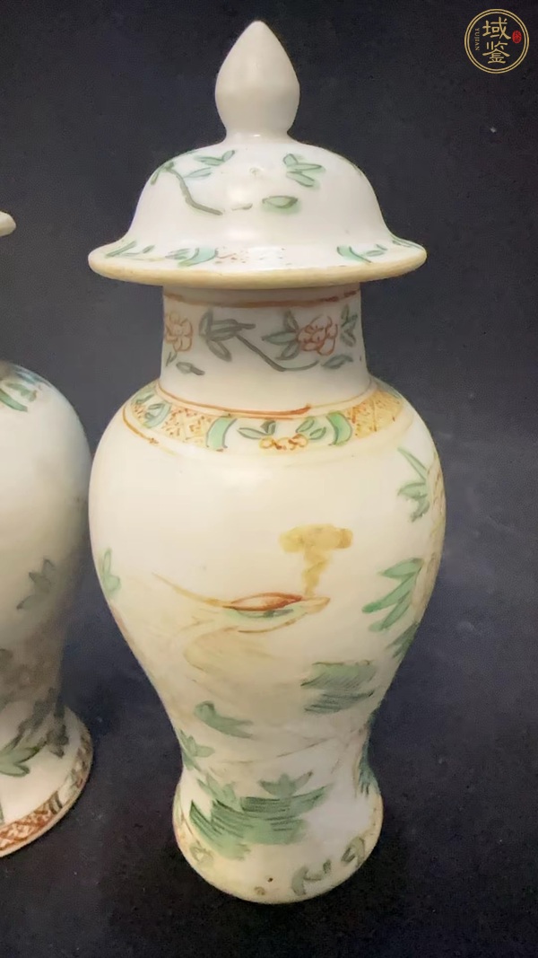 古玩陶瓷鳳紋雞腿蓋瓶真品鑒賞圖