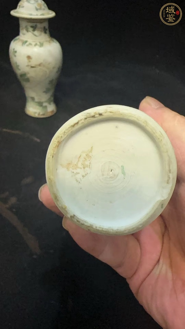 古玩陶瓷鳳紋雞腿蓋瓶真品鑒賞圖
